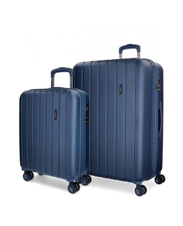 Juego Maletas Azul Marino  Wood 55-65 cm Movom