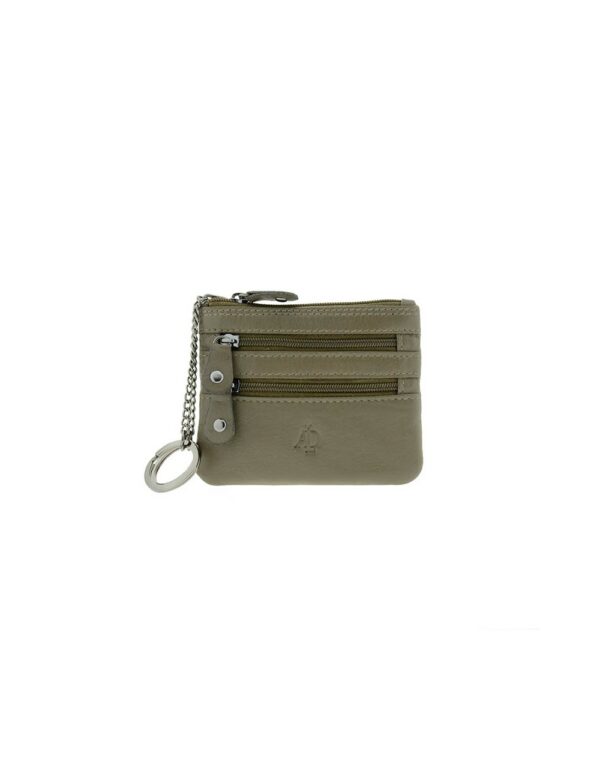 Monedero Gris 3 cremallera Adapell