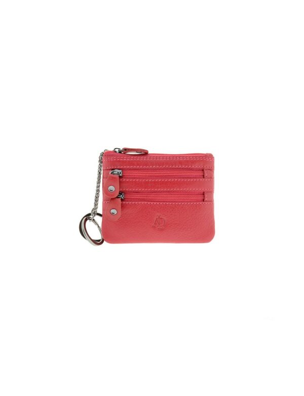 Monedero Rojo 3 cremallera Adapell
