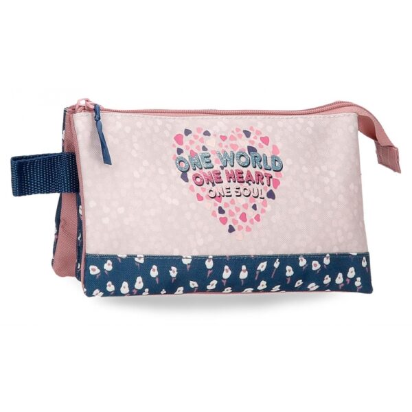 Estuche One World Tres Compartimentos Roll Road