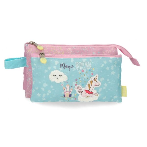 Estuche Magic Unicornio Tres Compartimento Enso
