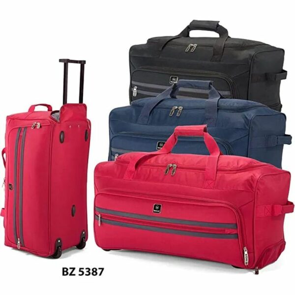 Bolsa Viaje Con Ruedas Rojo, Azul, Negro Benzi