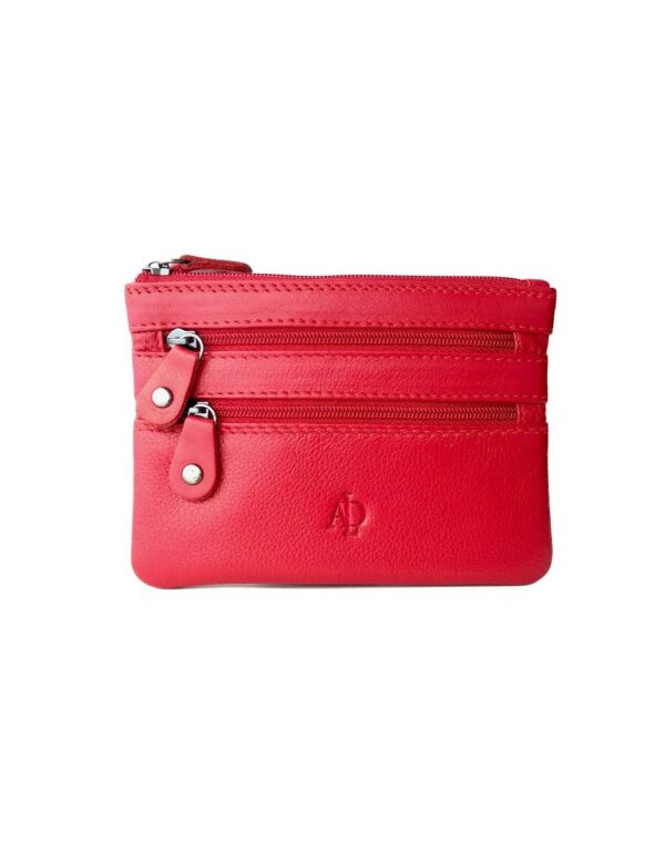Monedero De Piel Rojo Adapell