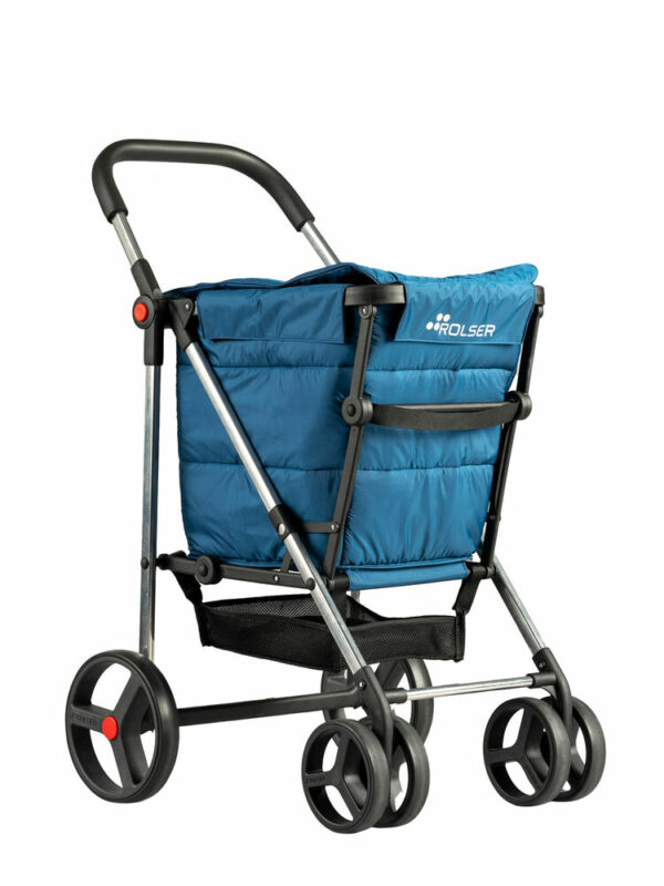 Carro Compra Basket Polar 4 Ruedas Grandes Giratorias Plegable Marino Rolser