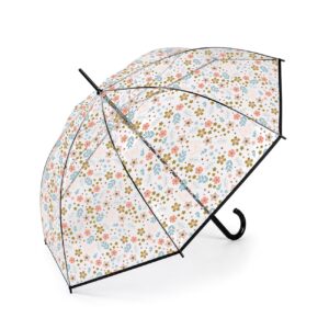 Paraguas Automático Transparente Floral