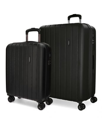 Juego Maletas Negro Wood 55-65 cm Movom