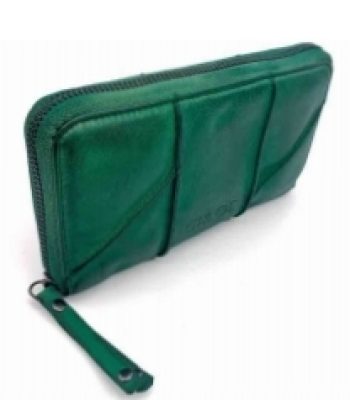 Billetero Grande Verde Con Cremallera My Wallets