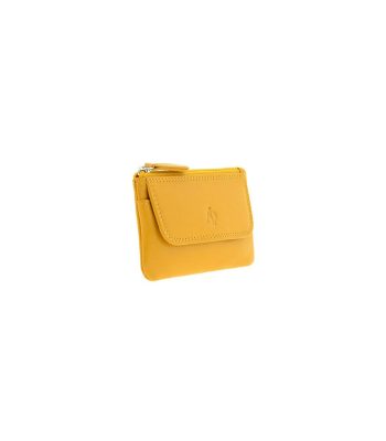 Monedero De Piel Mostaza Adapell