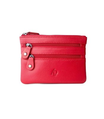 Monedero De Piel Rojo Adapell