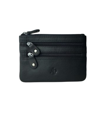 Monedero De Piel Negro Adapell