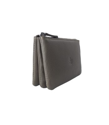 Monedero De Piel Gris Adapell