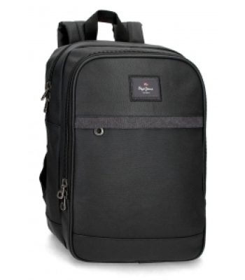 Mochila Ordenador 15,6" Dos Compartimentos Negre Court Pepe Jeans