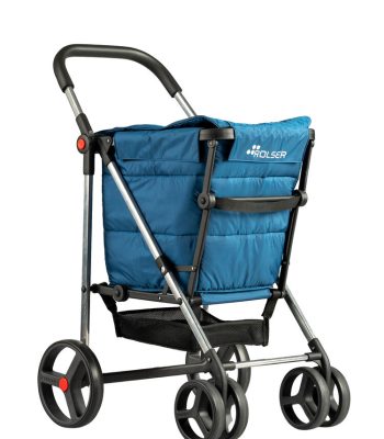 Carro Compra Basket Polar 4 Ruedas Grandes Giratorias Plegable Marino Rolser