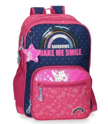 Mochila Escolar Glitter Rainbow