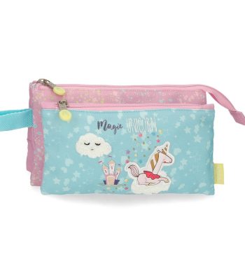 Estuche Magic Unicornio Tres Compartimento Enso