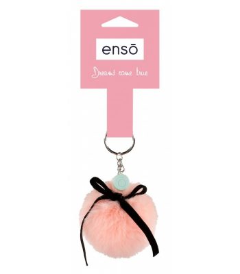 Pompom Rosa lazo negro Enso