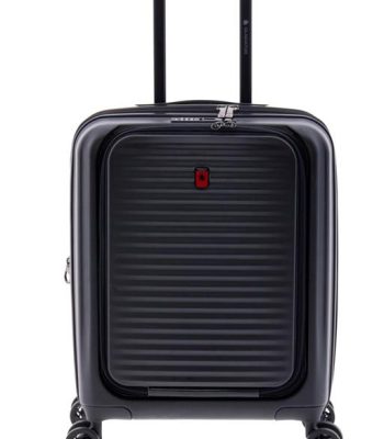 Maleta Cabina Policarbonato Con Bolsillo Lateral Negro