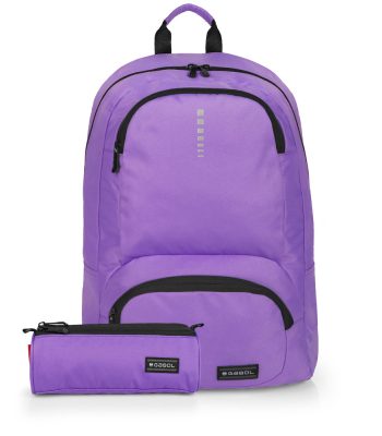 Mochila + Estuche Triple Global Lila Gabol