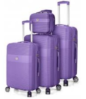 Juego De Maleta + Neceser Morado Benzi