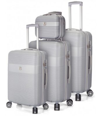 Juego De Maleta + Neceser Dorado Benzi