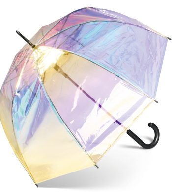 Paraguas Transparente Cúpula Efecto Iridiscente